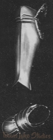 1075 - Left Medieval Greave with Sabaton